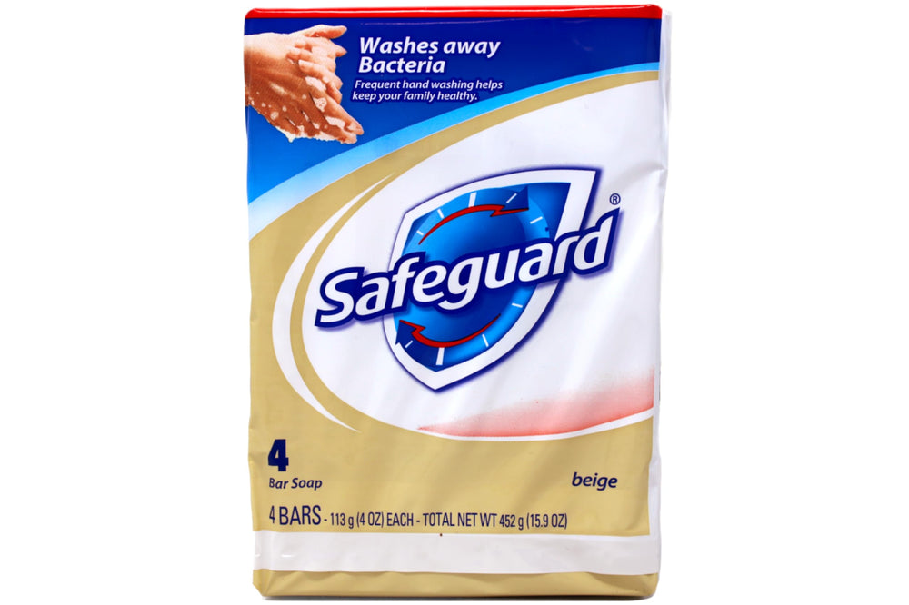 Safeguard ingredient label close view highlighting brand transparency and benefits