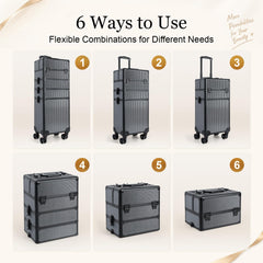 SAFESHOWER interior trays with dividers keeping brushes and palettes neatly sorted