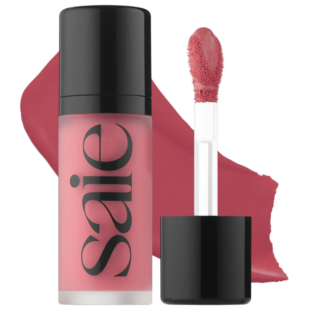 Saie Dew Liquid Blush front view showing packaging and convenient applicator benefit