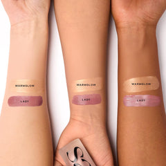 Saie Dew Blush in Lady applicator detail showing precise, mess-free application