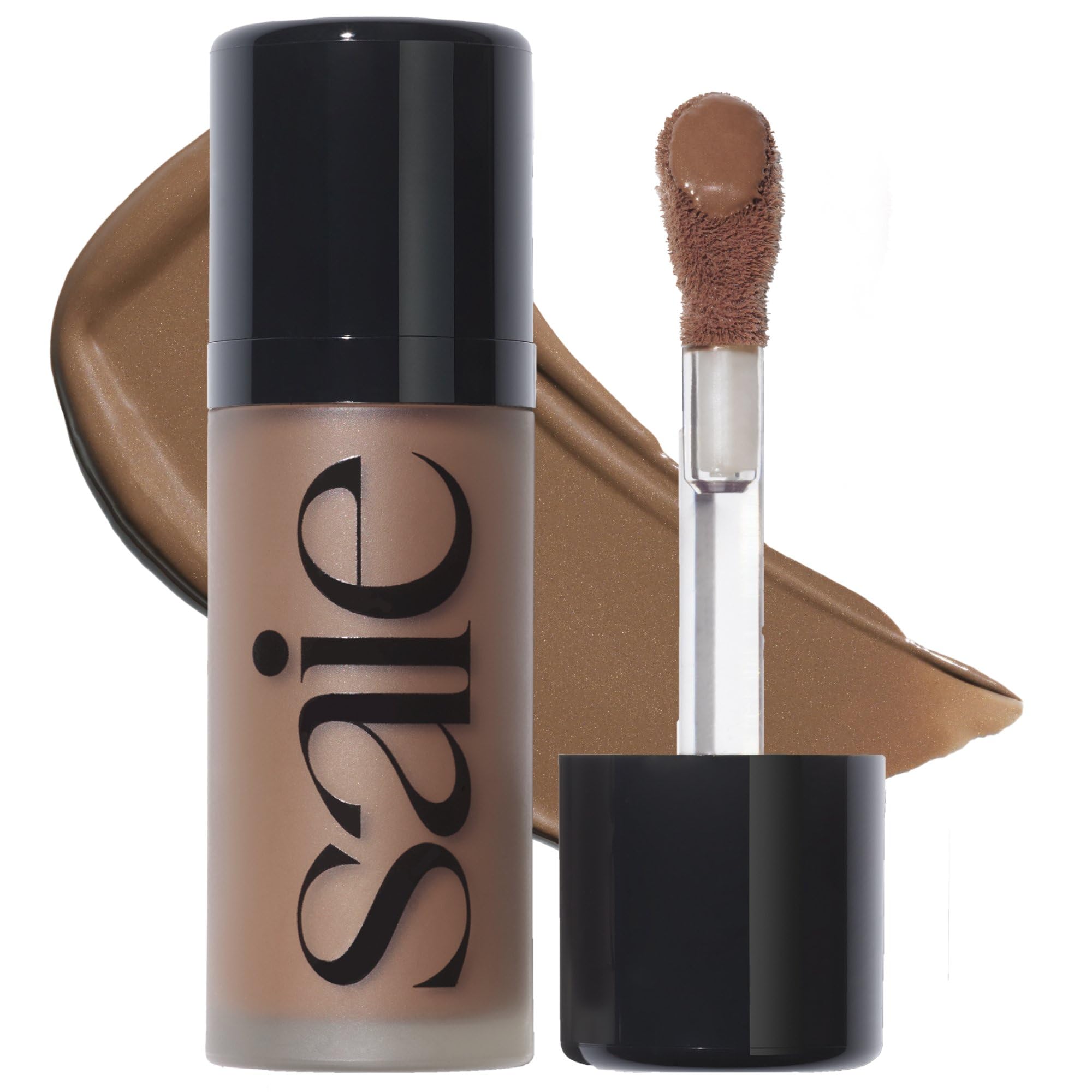 Saie front packaging showing Dew Bronze stick and compact design benefits