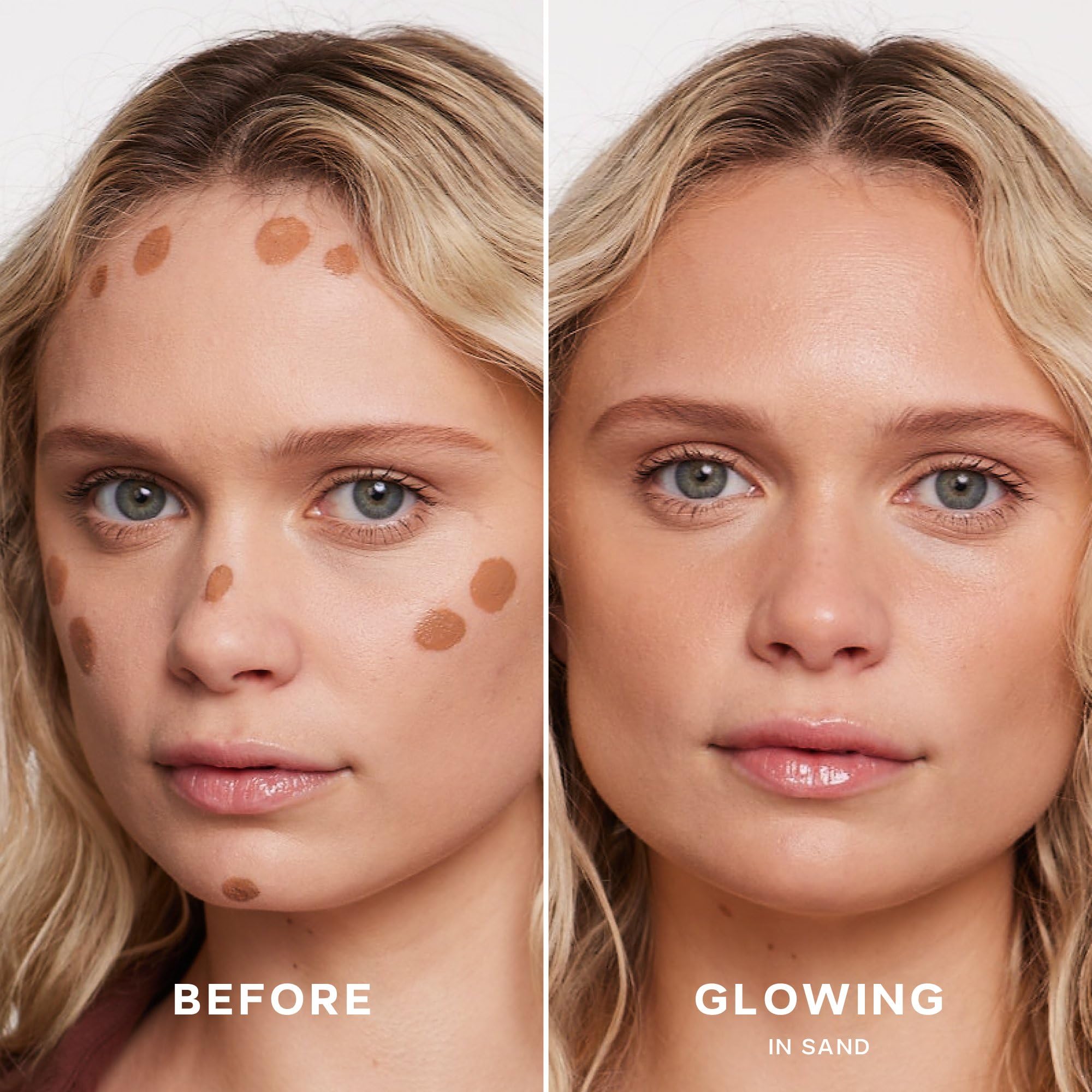 Saie Dew Bronze creamy texture swiped on skin for blendability