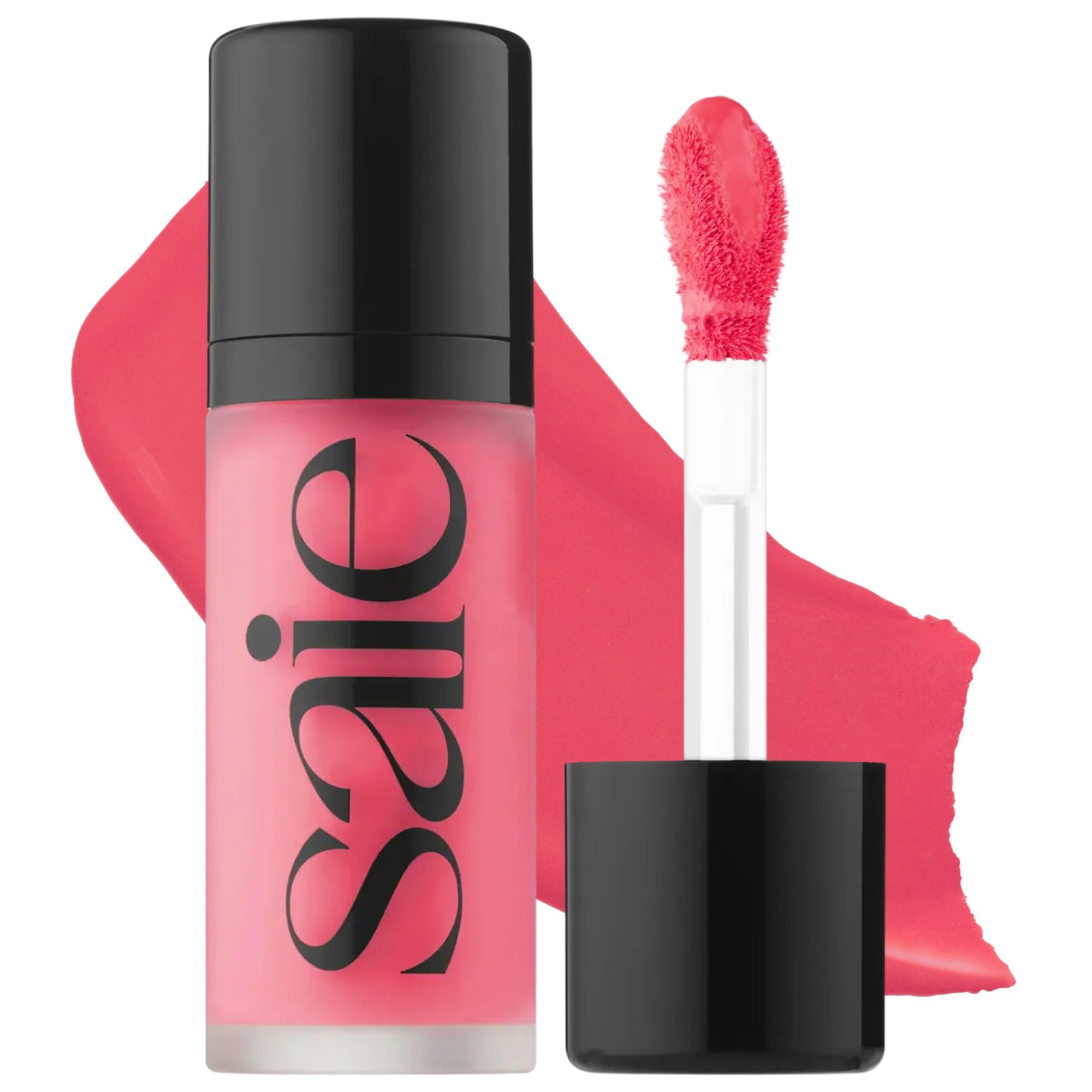 Saie front packaging showing Flirty shade and radiant finish benefit