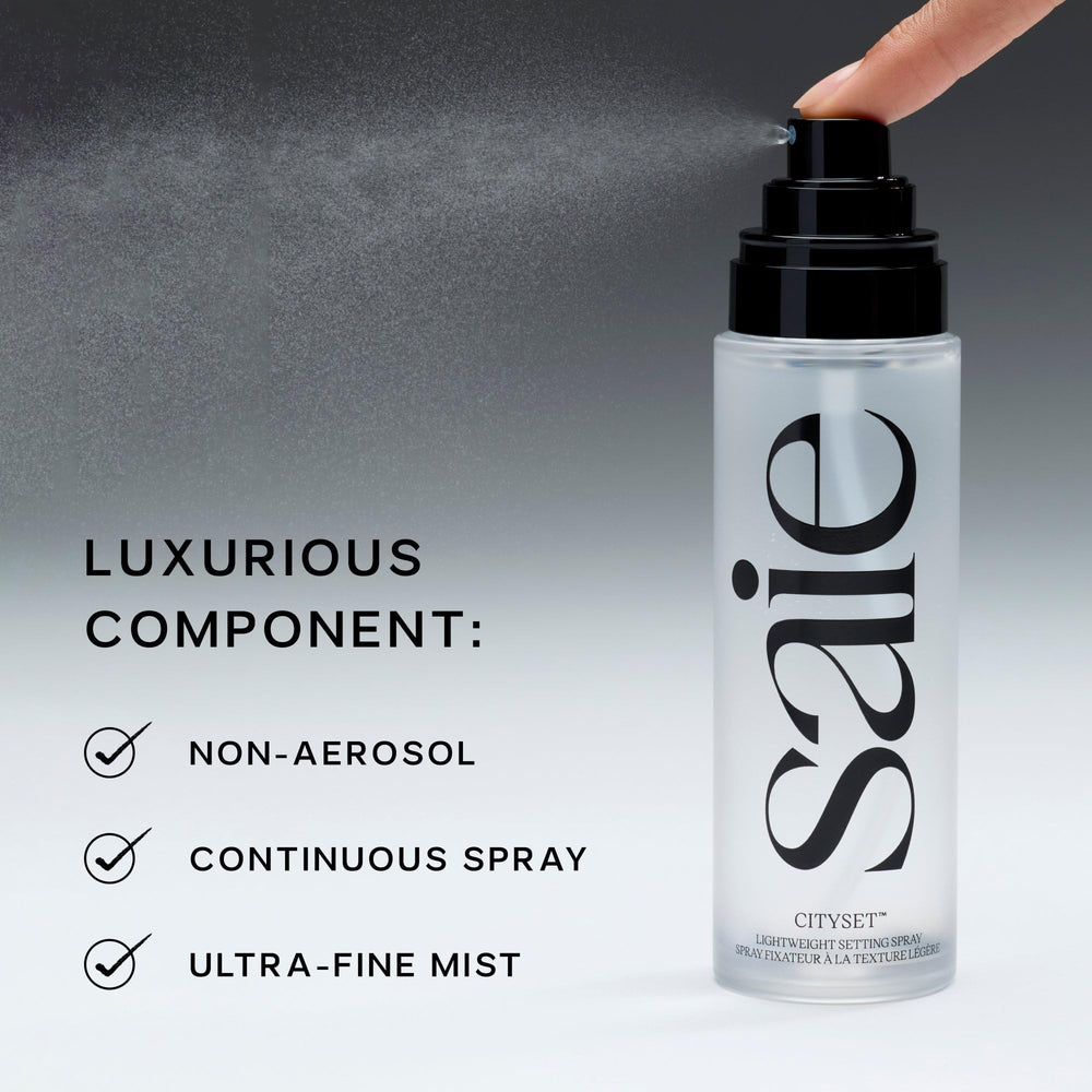 Saie mini CitySet label close-up showing clean ingredients and transparency