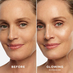 Saie Mini Glowy Super Gel Starglow open pump with gel texture for lightweight glow