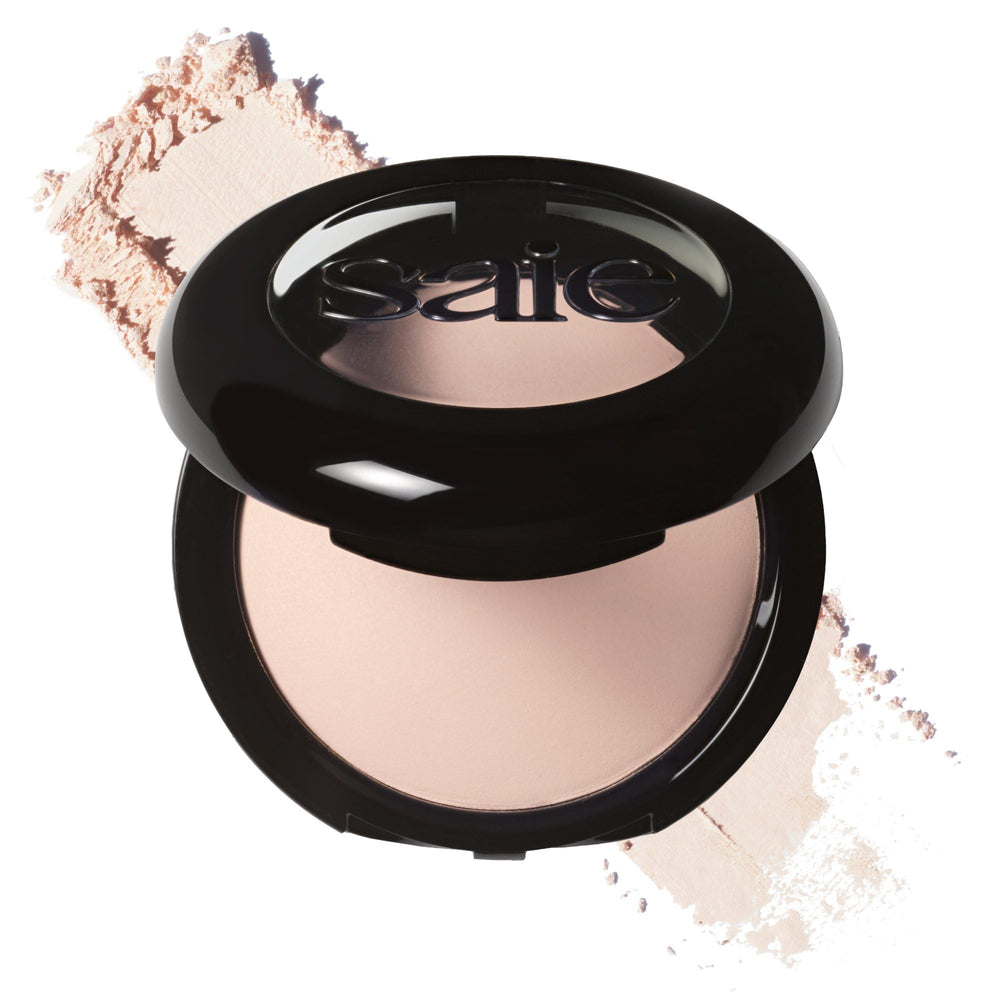 Saie Slip Tint compact front view showing sleek packaging and portability