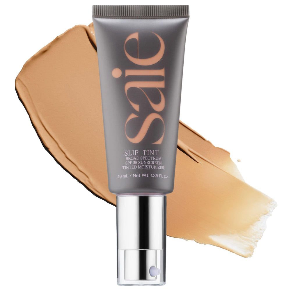 Saie Slip Tint front packaging showing SPF and shade information