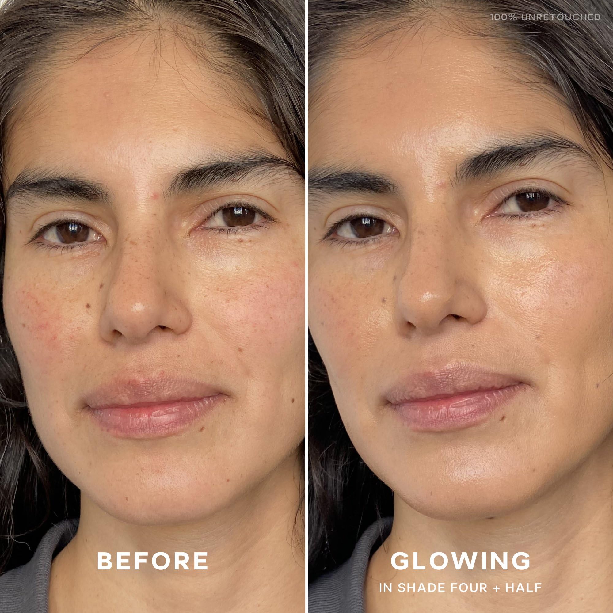 Saie Slip Tint swatch texture showing dewy finish and blendable, hydrating coverage