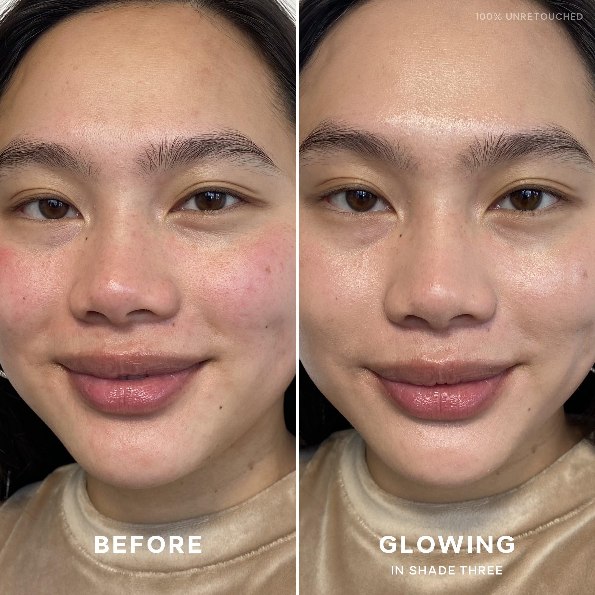 Saie texture swirl showing creamy hydrating formula that spreads evenly for glow