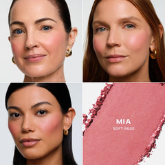 Saie open pan revealing Mia shade and easy pickup for blending