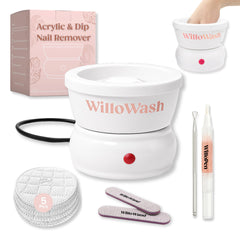 Saint Willo Willowash front view showing compact heated soak bowl, faster removal