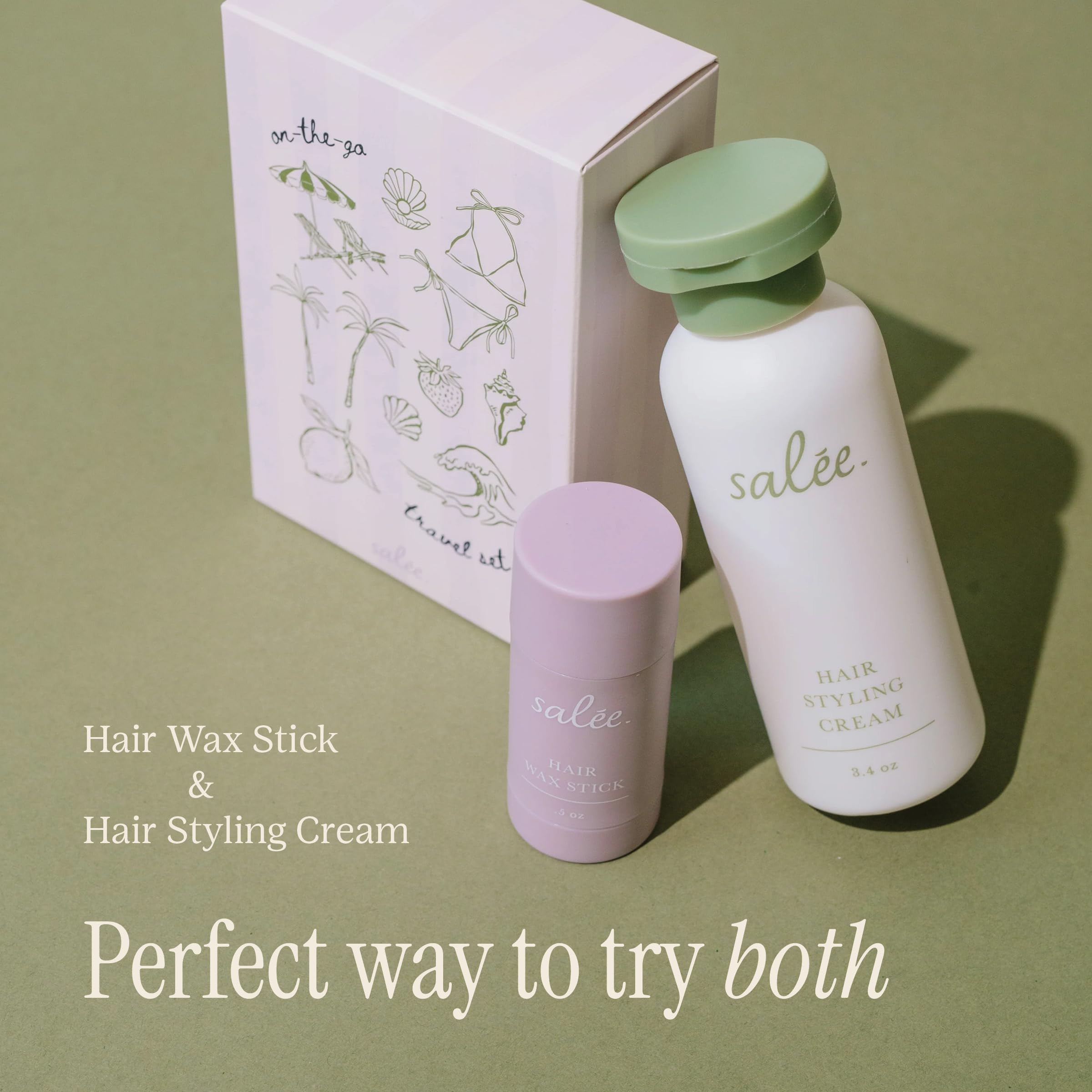 SALEE. products next to a coin showing compact travel-friendly size