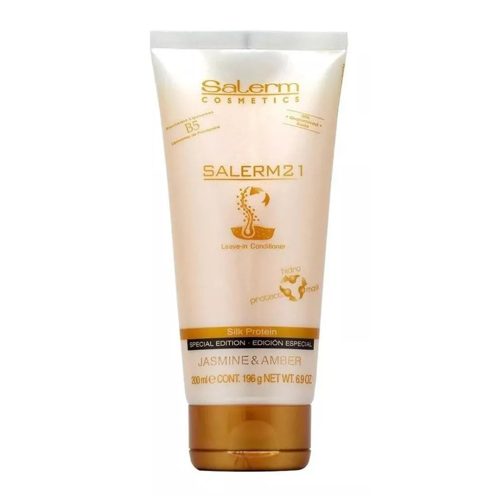 SALERM bottle front view showing jasmine amber label and benefit hydrating care