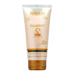 SALERM bottle front view showing jasmine amber label and benefit hydrating care
