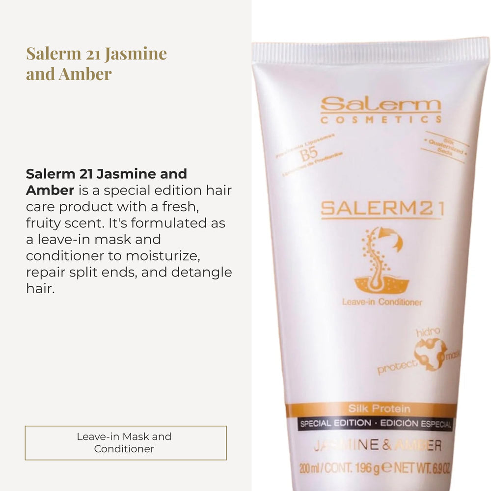 SALERM cream pour and texture close-up illustrating silk-protein hydration