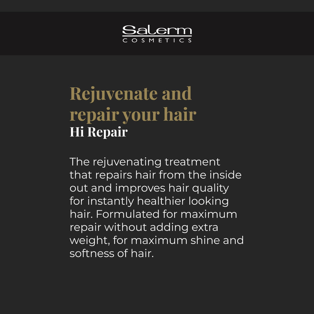 SALERM label close-up highlighting key repair ingredients and transparency benefit