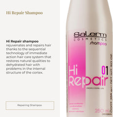 SALERM bottle dispensing shampoo illustrating easy application benefit