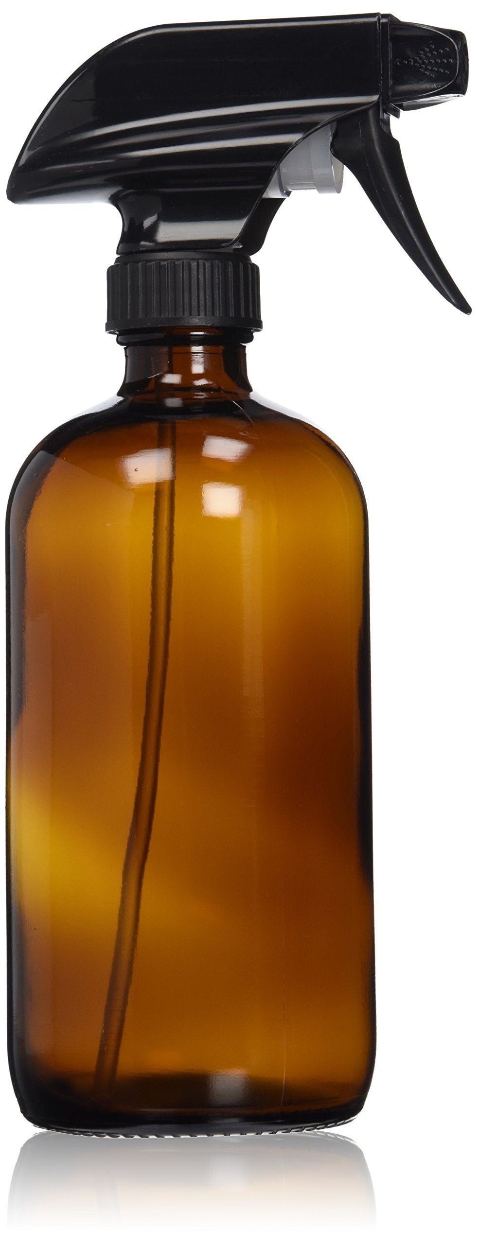 Sally's Organics amber glass bottle front view showing volume and amber finish for UV protection