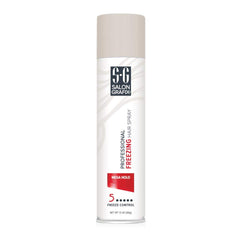 Salon Grafix closeup of spray nozzle and texture highlighting precise, fast-dry hold