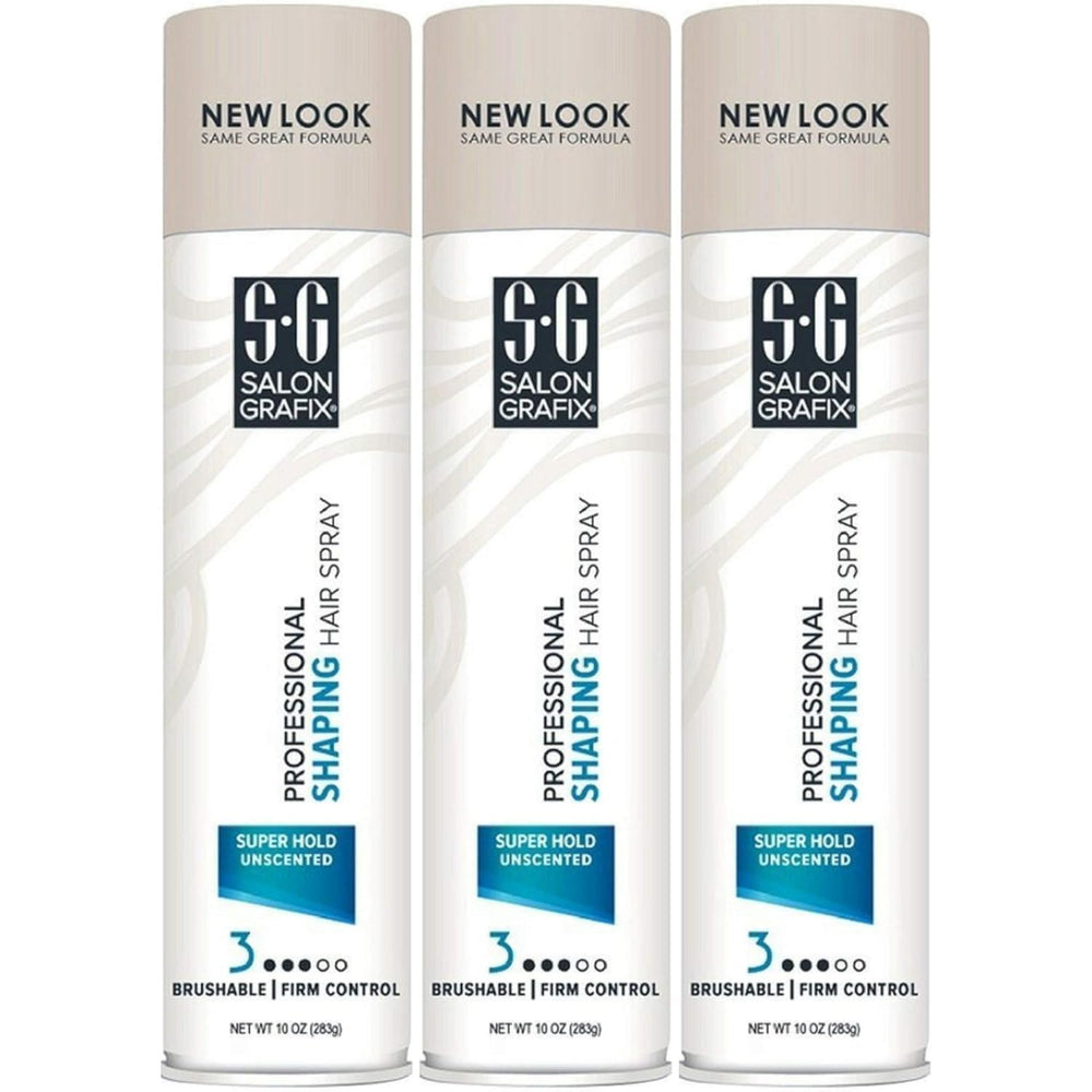 Salon Grafix front packaging showing unscented super hold label and size