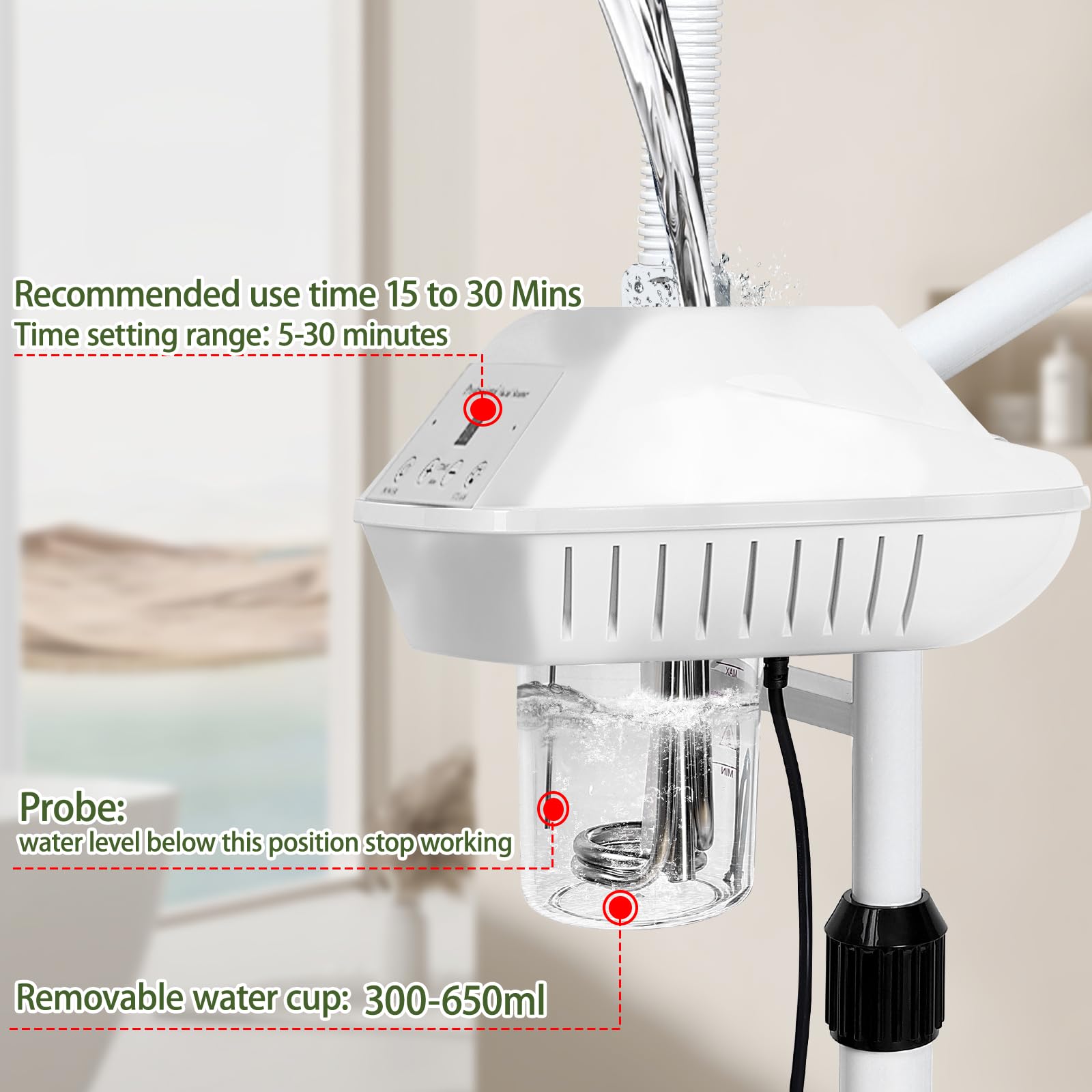 Salon Señor timer and control panel visible for accurate session settings