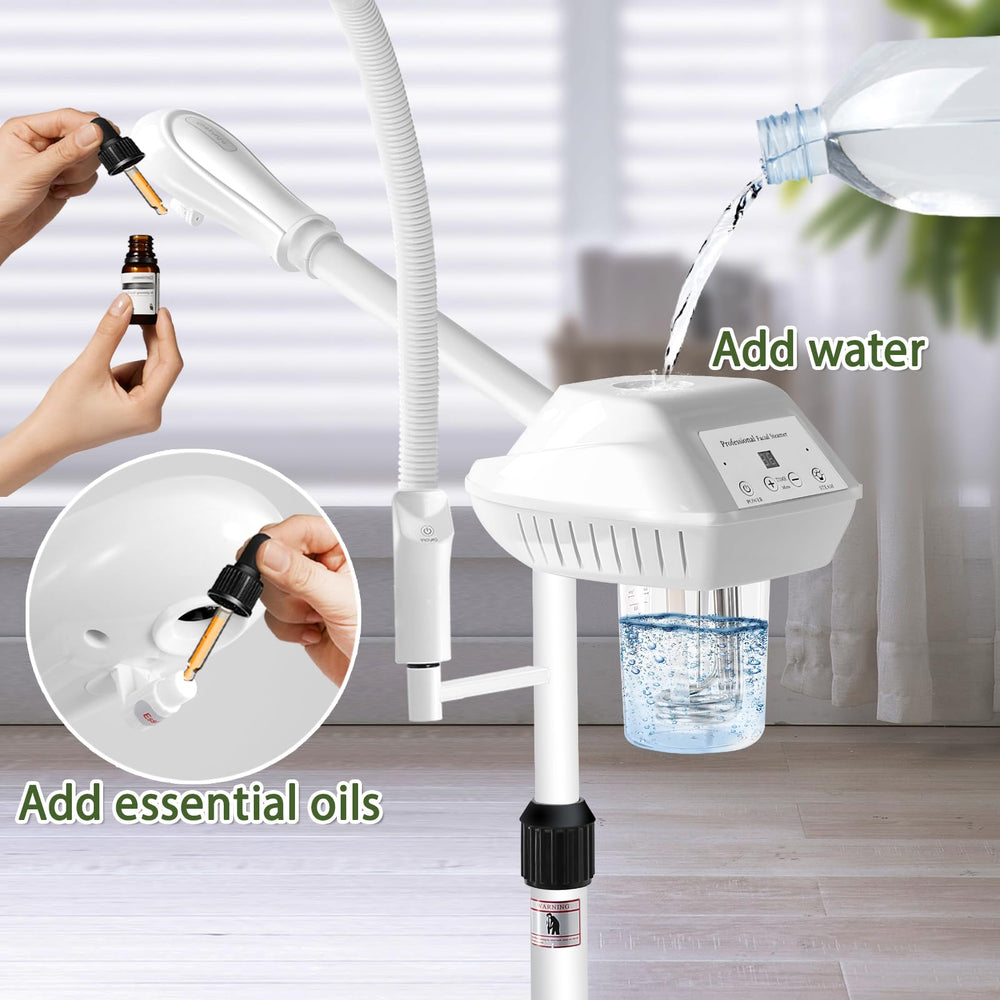 Salon Señor rotating nozzle angled to target face for flexible positioning