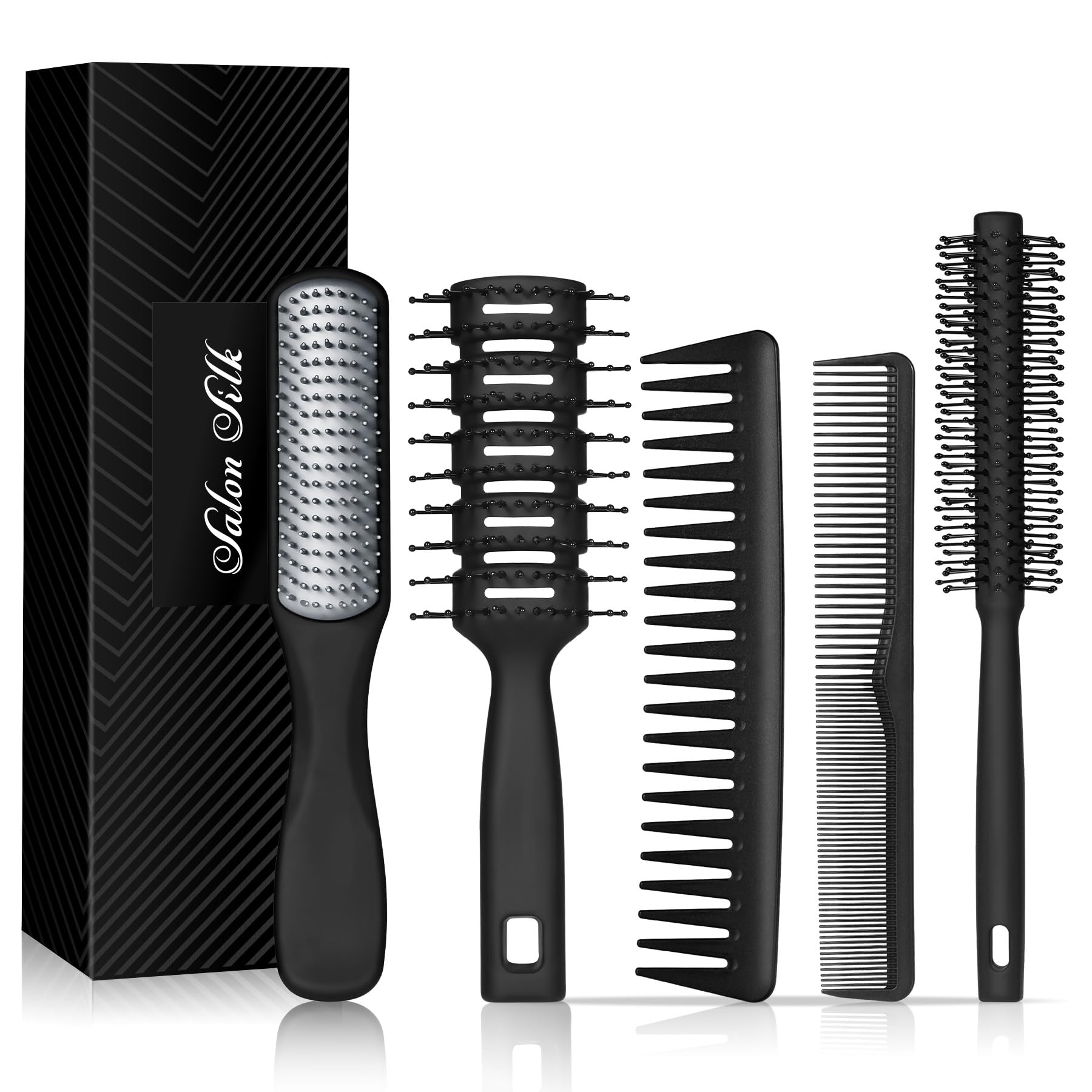 SALON SILK full kit displayed showing all five grooming tools for versatile styling