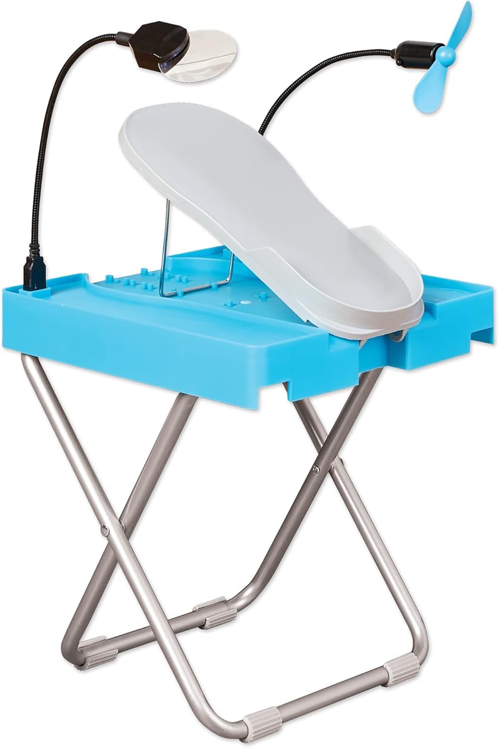 Salon Step LED magnifier closeup improving visibility for precise nail work