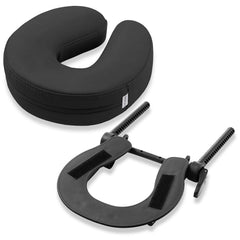 Saloniture front view of face cradle showing streamlined support and comfort