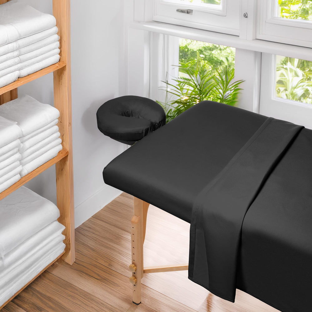 Saloniture neatly folded set in packaging showing easy storage and transport