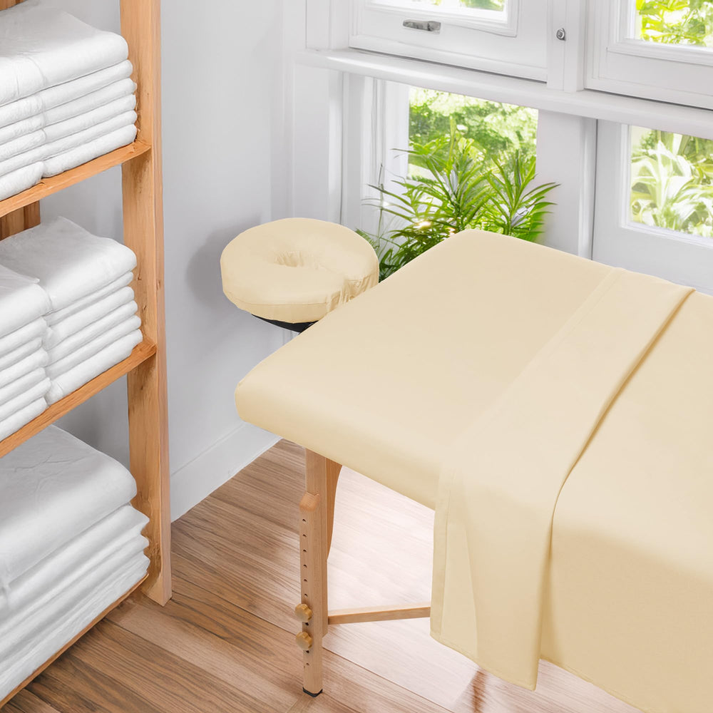 Saloniture sheets beside ruler for size and scale clarity and accurate fit