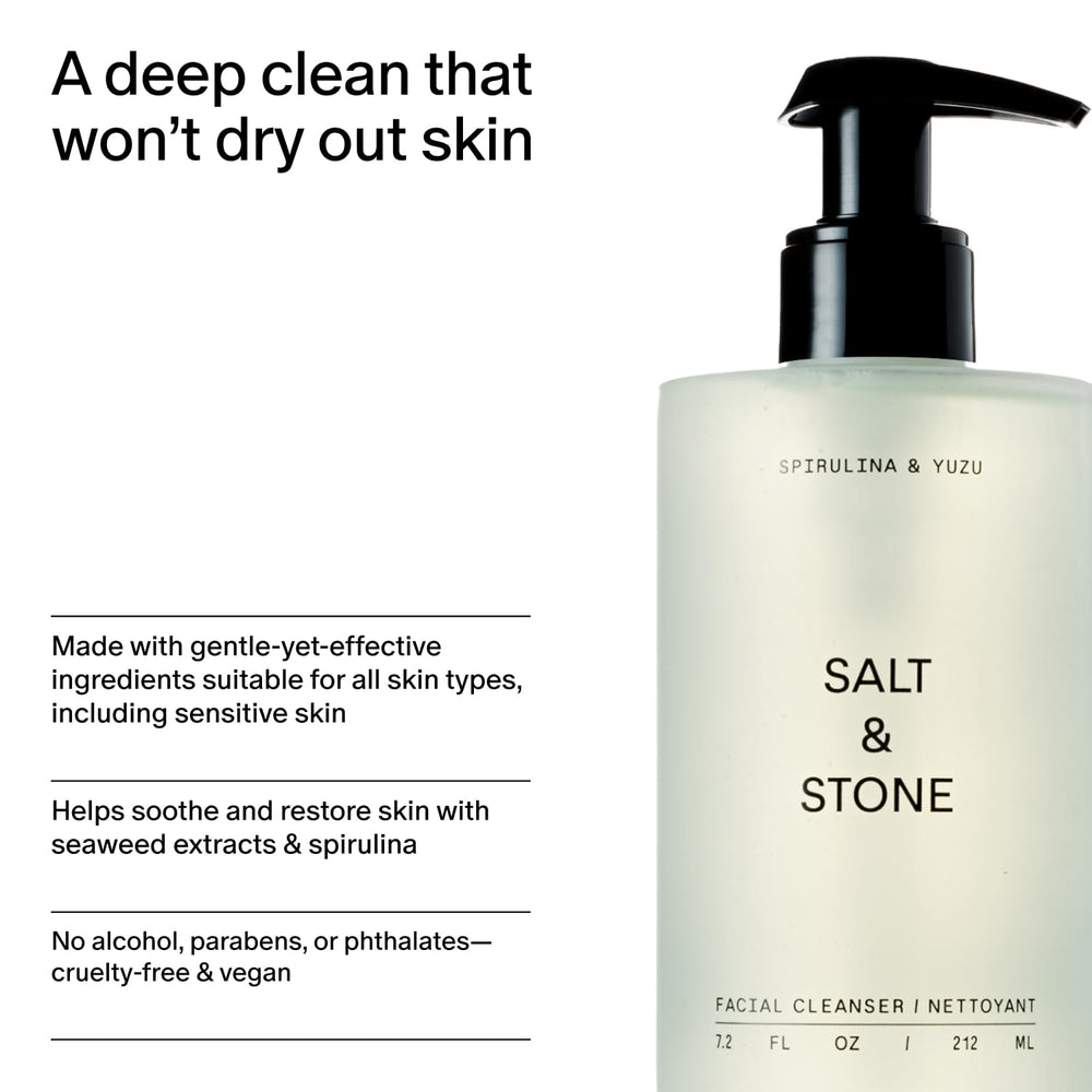 Salt & Stone ingredient label detail showing hydrating actives and transparency