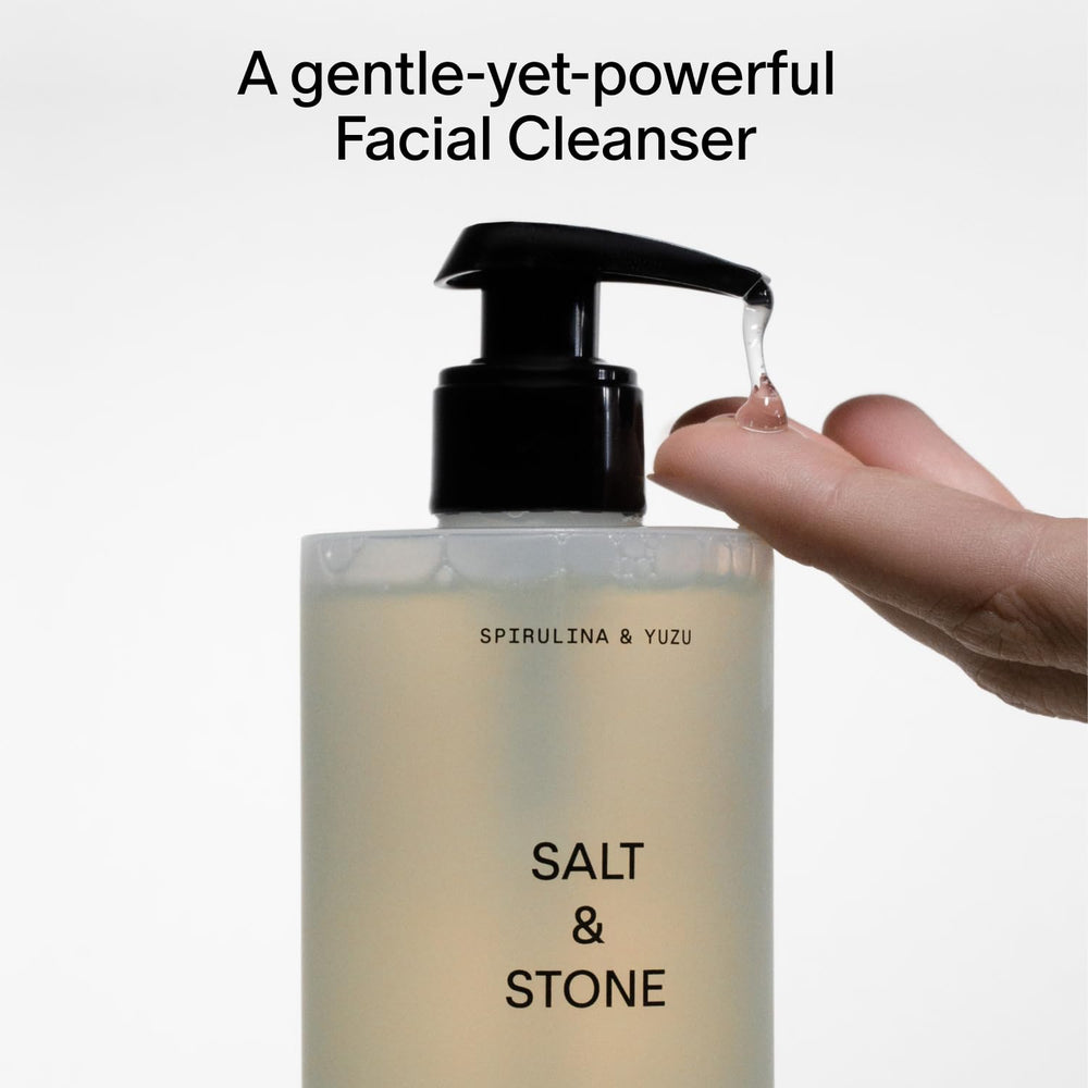 Salt & Stone pump in hand demonstrating easy dispensing and gentle use
