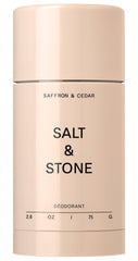 Salt & Stone front packaging showing deodorant stick and scent benefit
