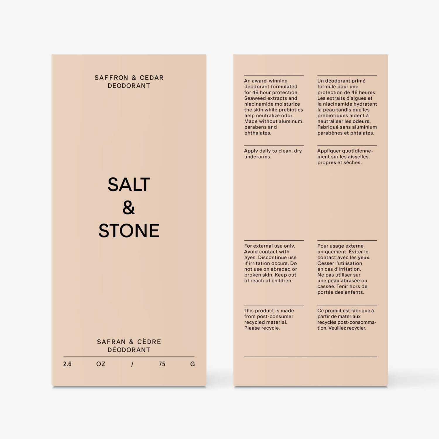 Bathroom shelf with Salt & Stone for daily routine convenience benefit