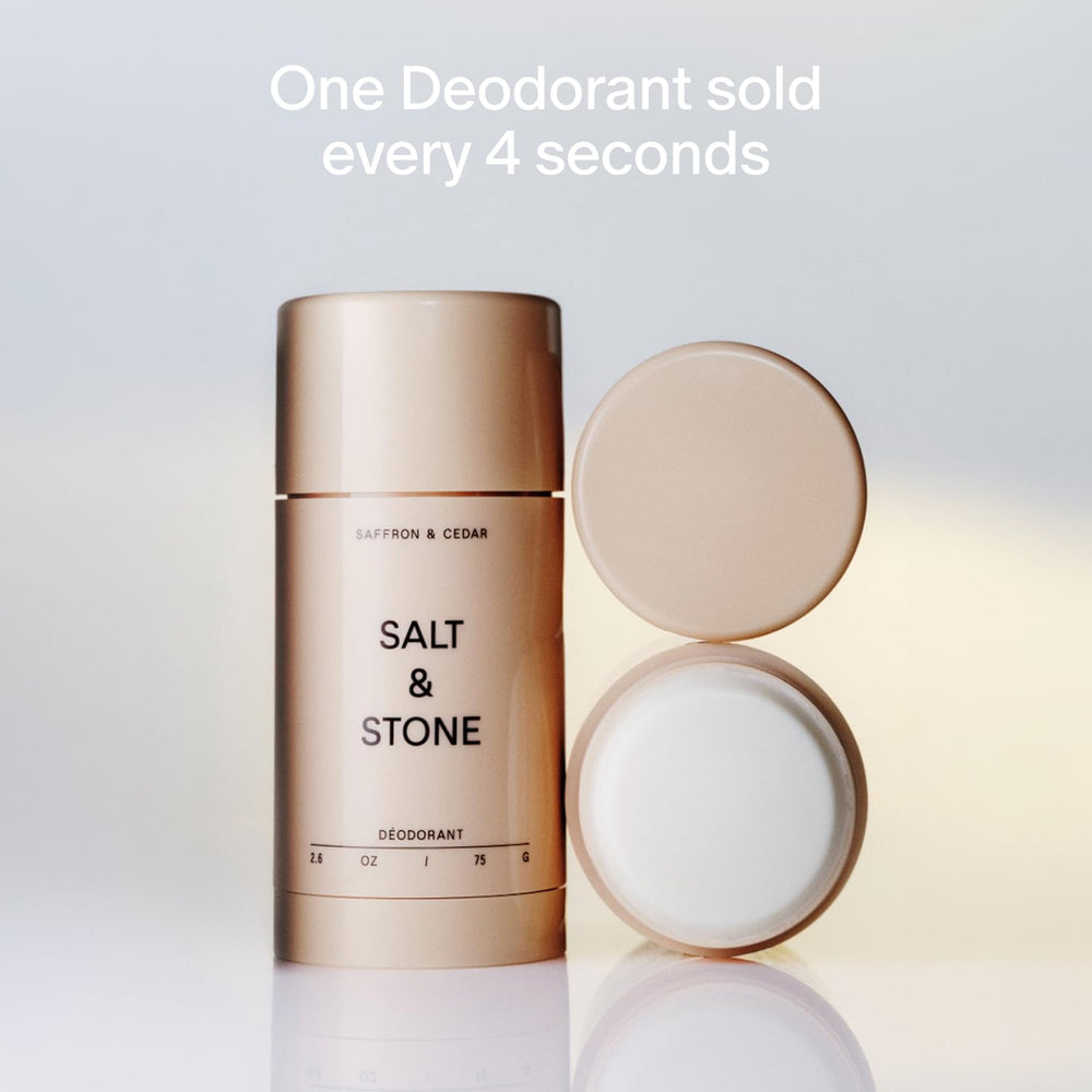 Saffron and cedar scent elements with Salt & Stone offering warm aroma benefit