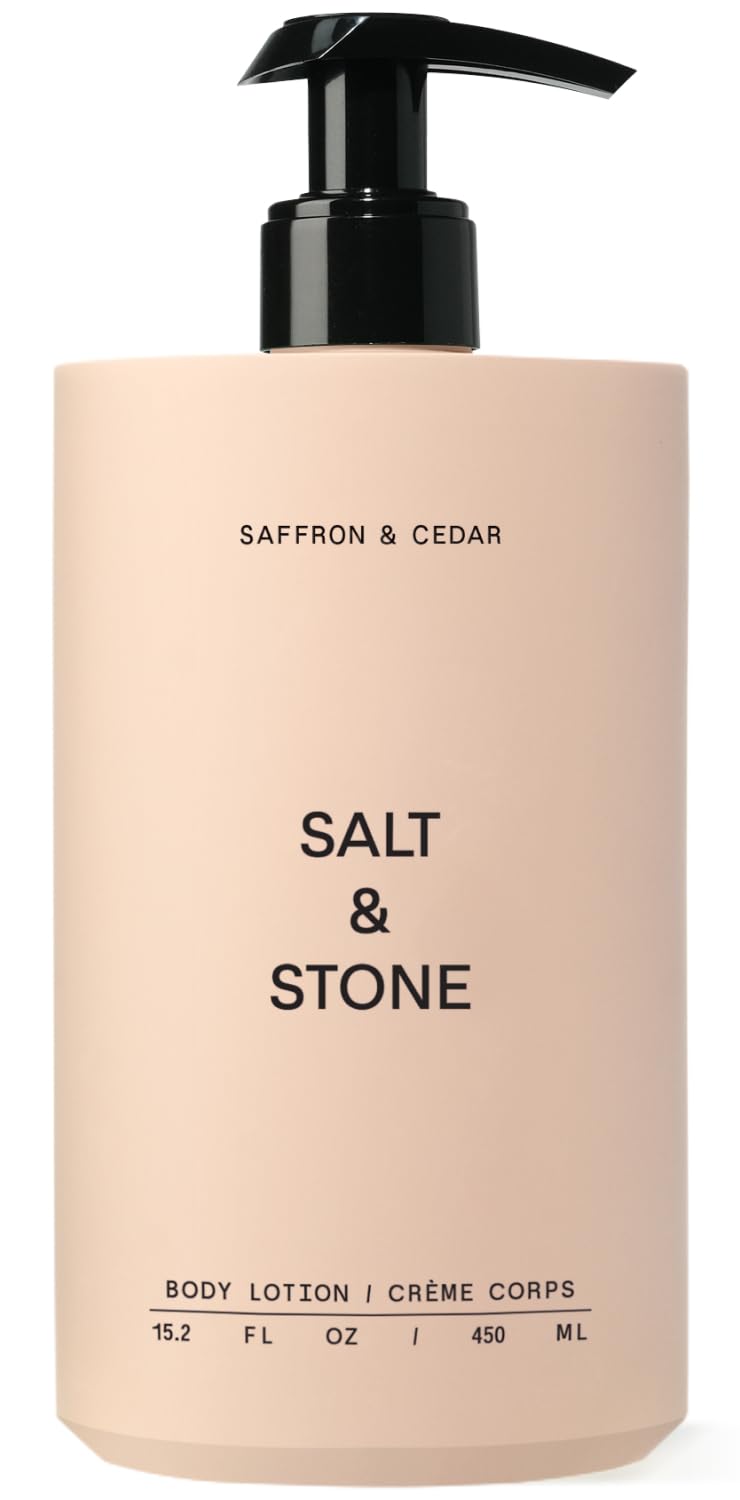 Salt & Stone front pump bottle showing scent and size for daily hydration