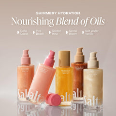 Saltair applied to damp arm demonstrating dewy, non-greasy radiance