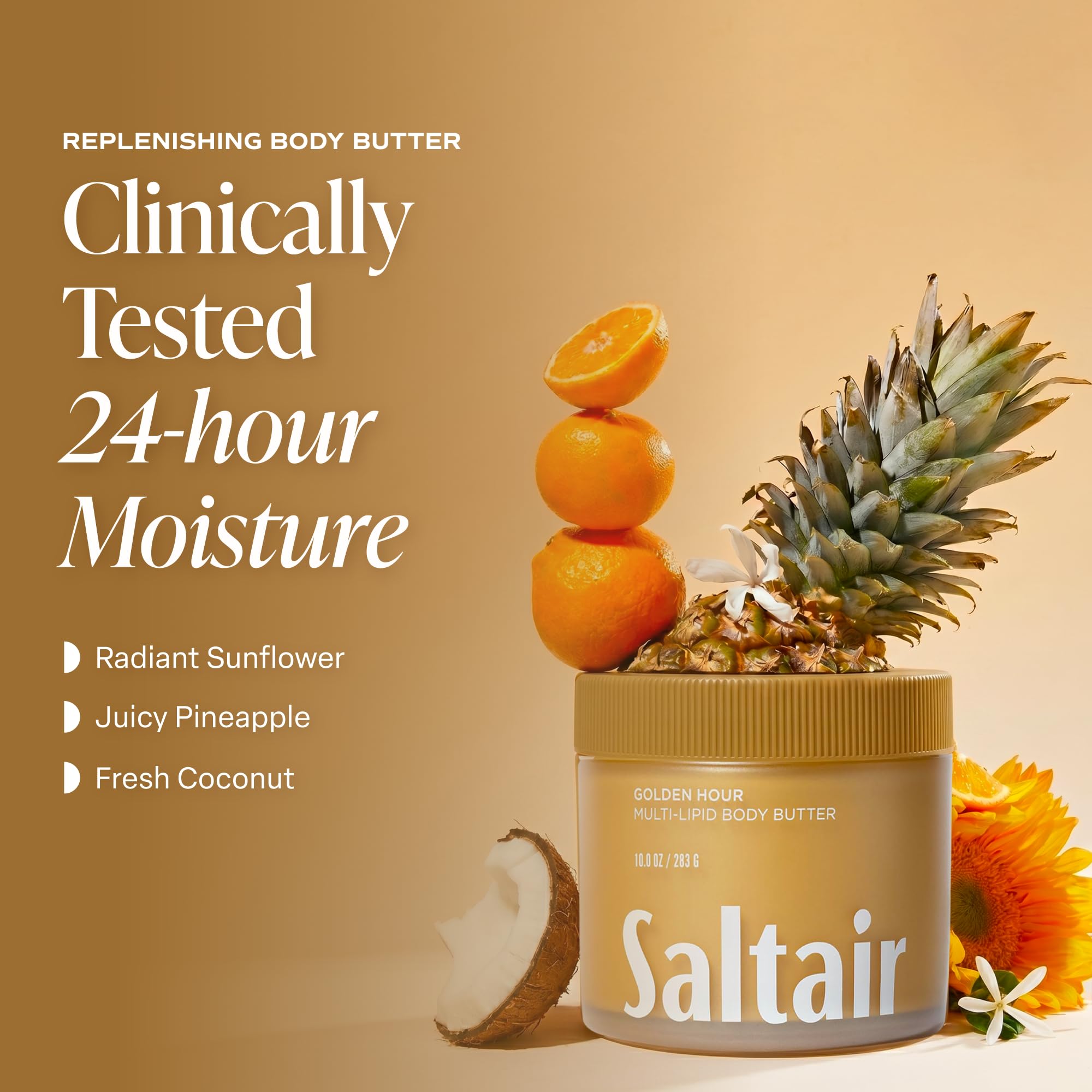 Saltair open jar close-up reveals creamy texture that absorbs quickly