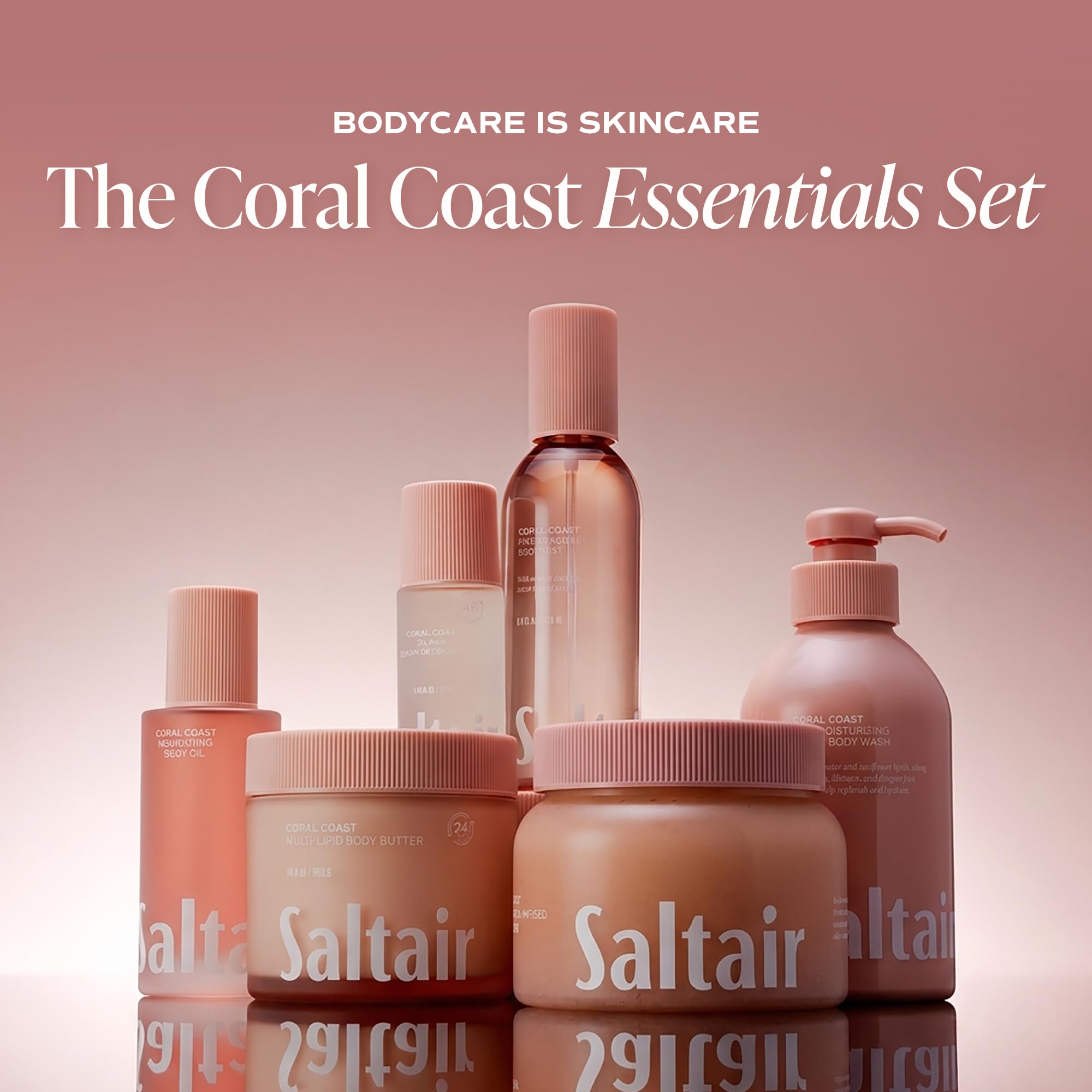 Saltair Coral Coast open jar top view highlighting creamy oil base