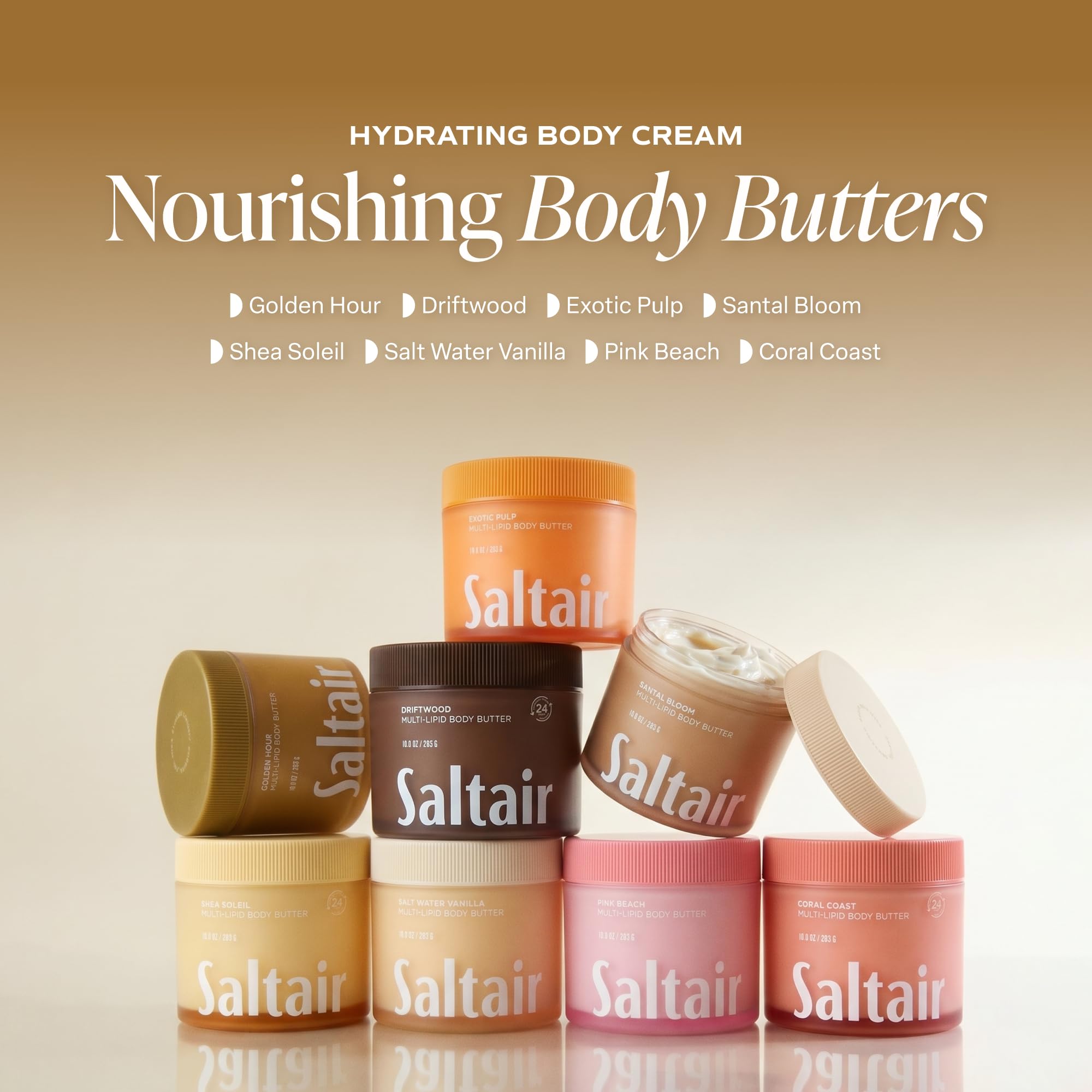Saltair cream applied to arm demonstrating smooth spreadability and hydration