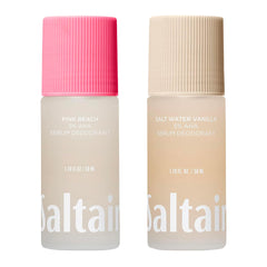 Saltair front packaging showing variety pack and clear bottles for easy selection