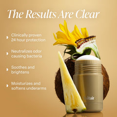 Saltair applying stick to underarm, Golden Hour scent for confidence