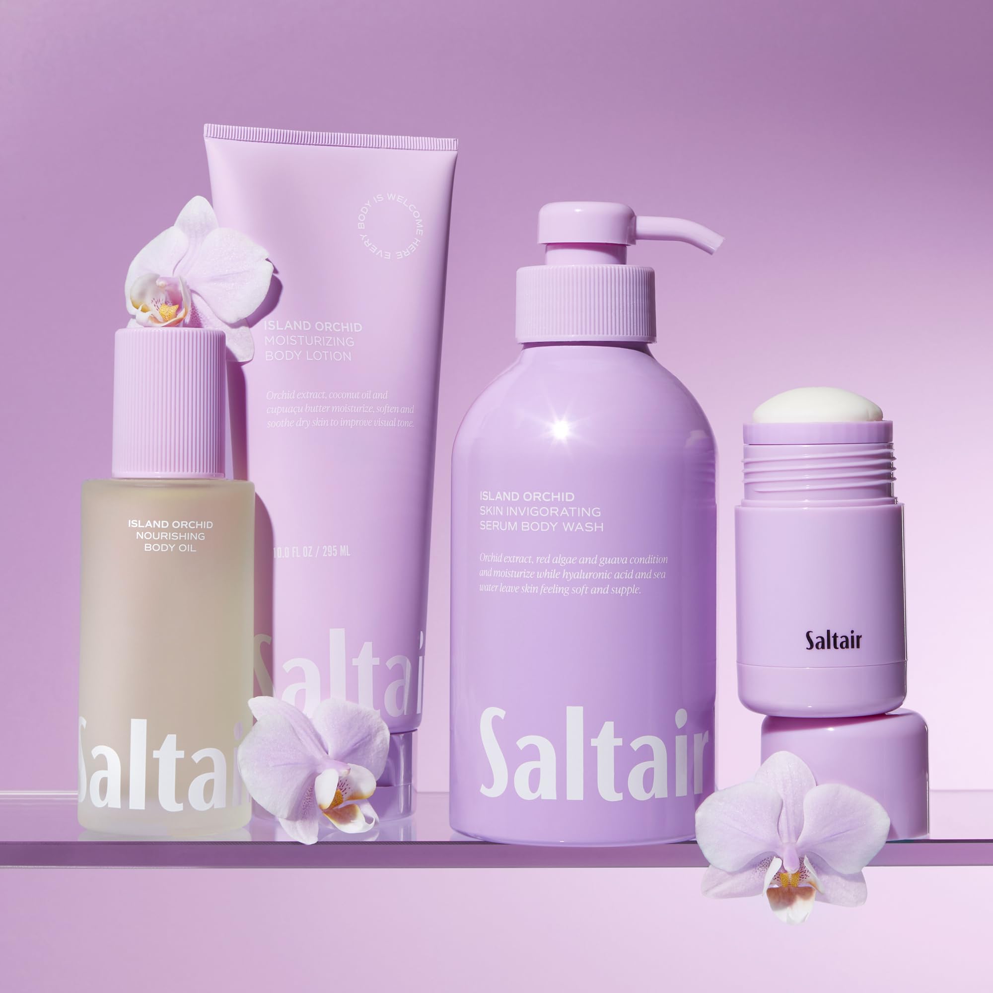 Saltair orchid extract close-up emphasizing botanical benefit