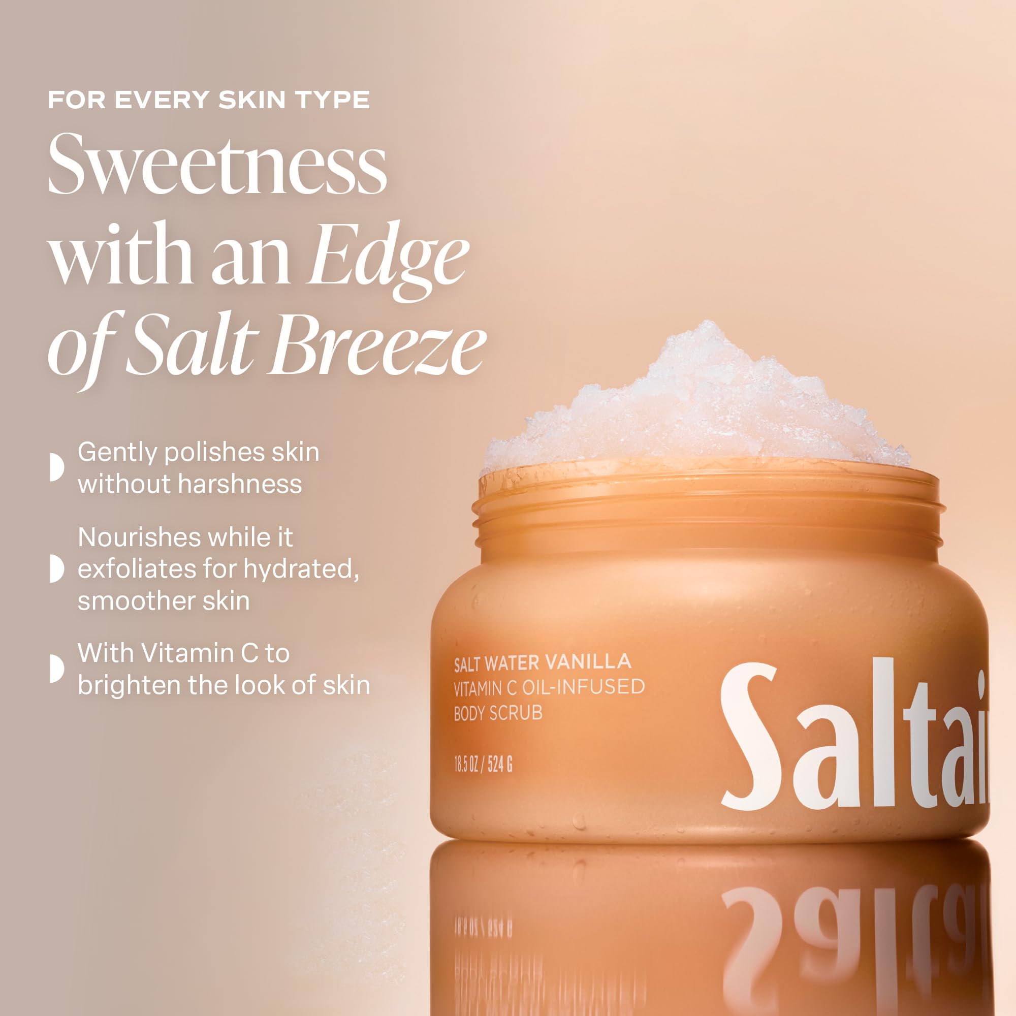 Saltair ingredients flatlay with oils showing nourishing formulation benefits