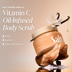 Saltair close-up of scrub texture highlighting gentle exfoliation