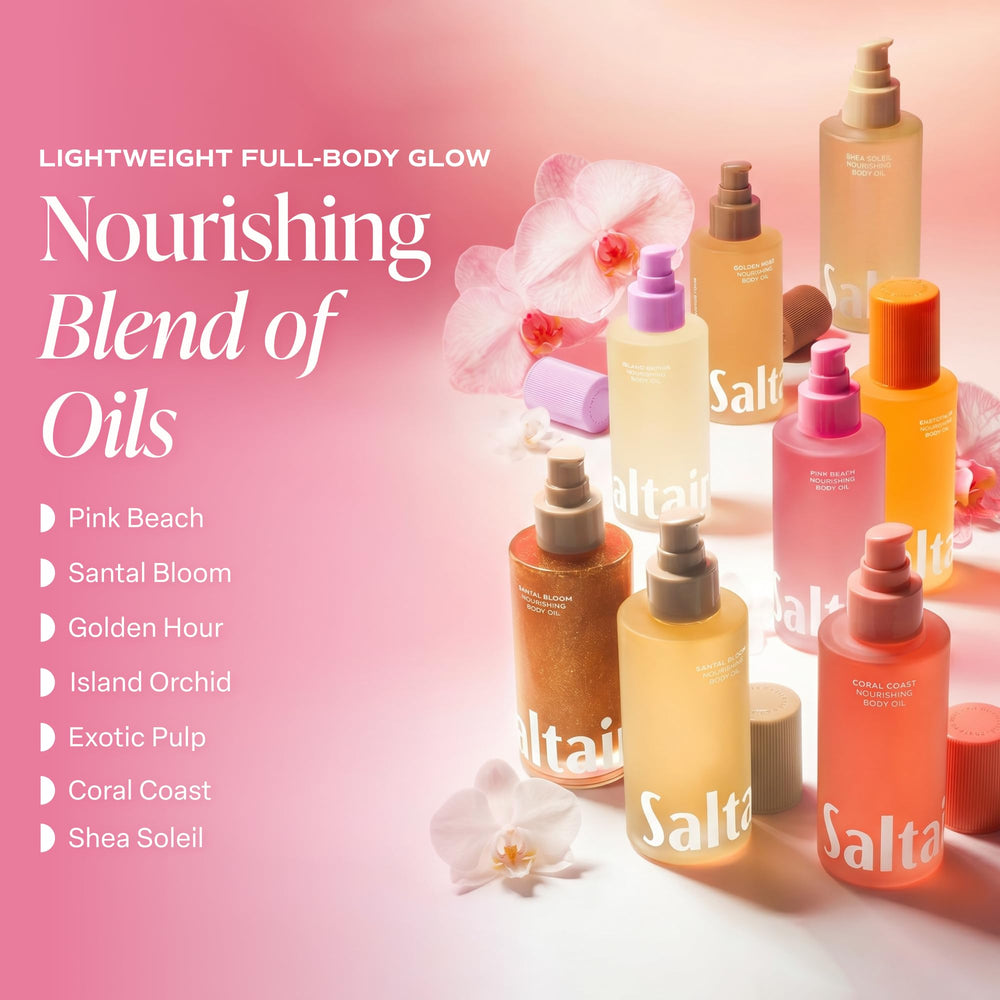 Close-up of Saltair Pink Beach oil texture highlighting lightweight absorption