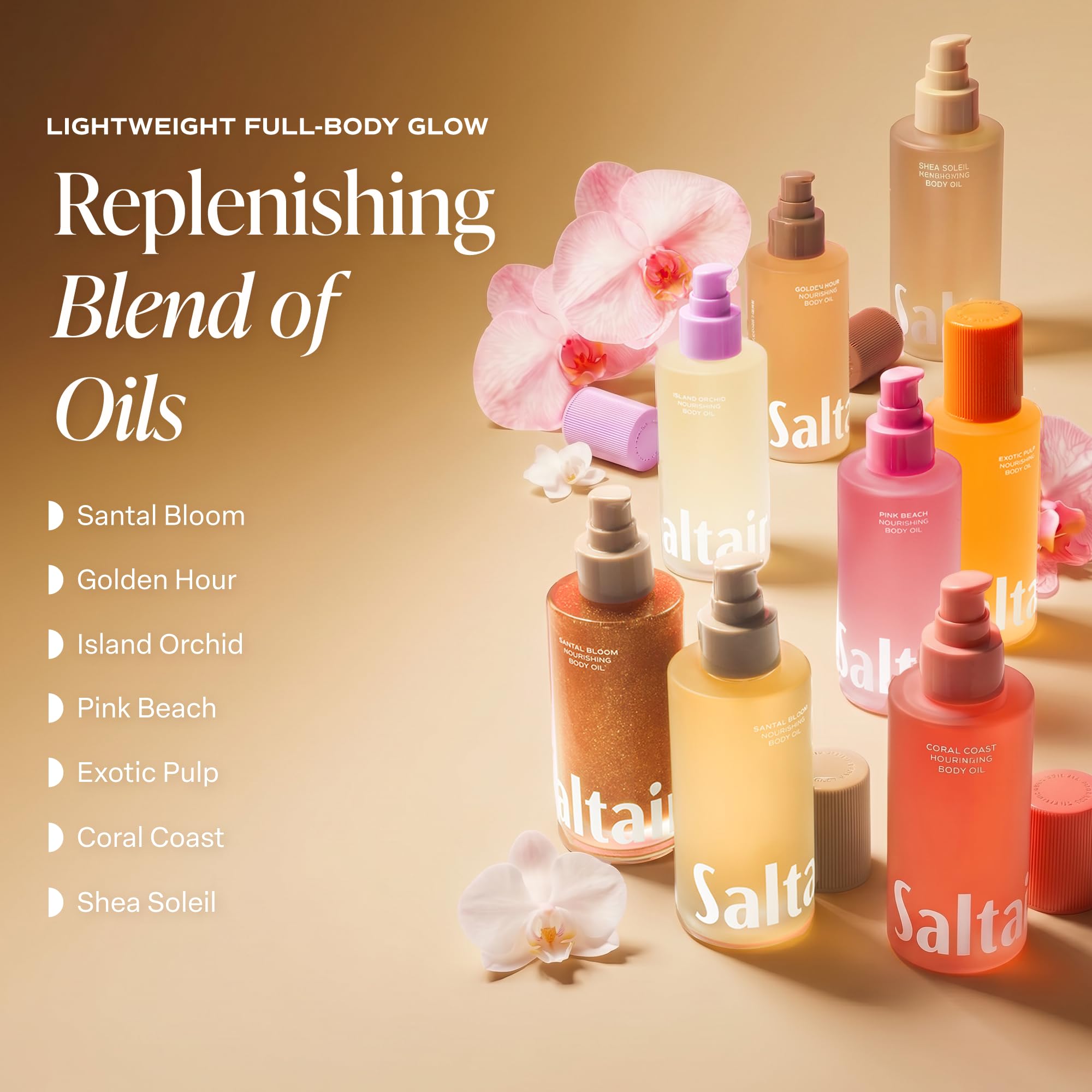 Hand applying Saltair oil after shower to lock in moisture benefit