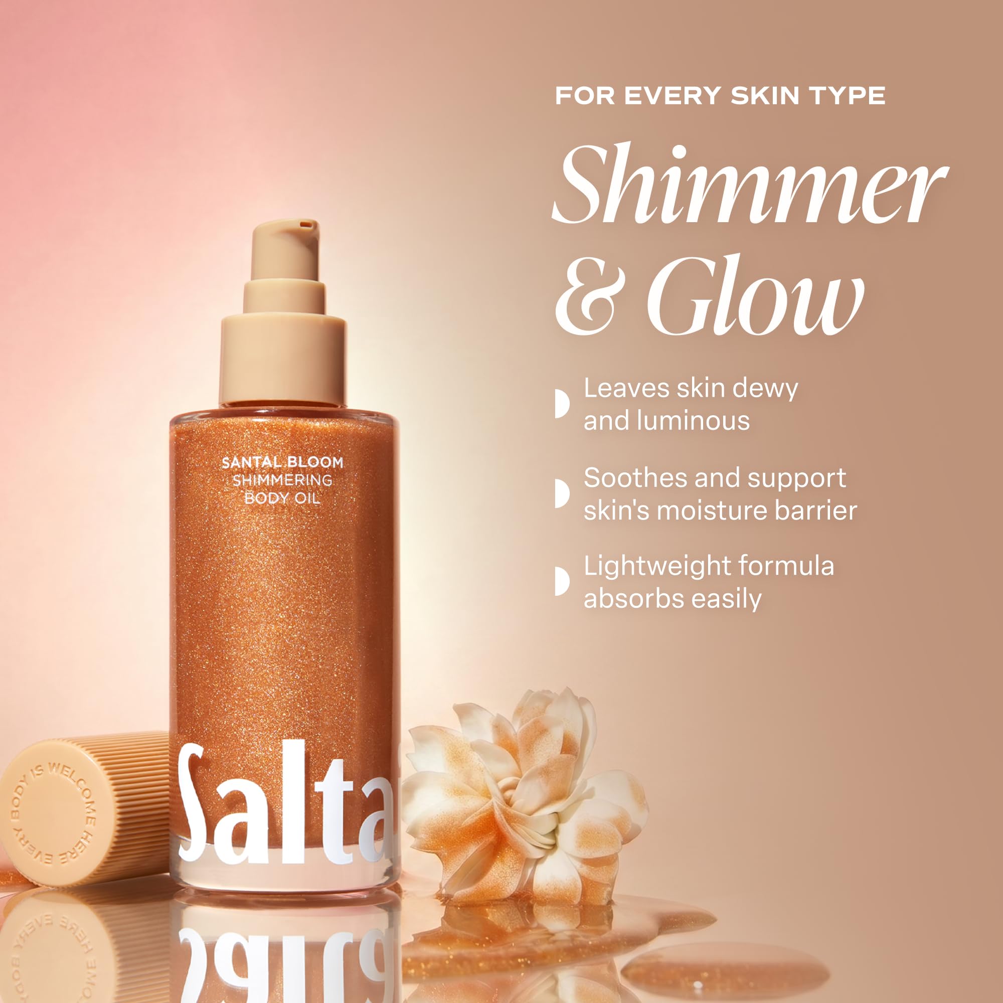 Saltair ingredient bottles with kukui and cacay oils for nourishing moisture