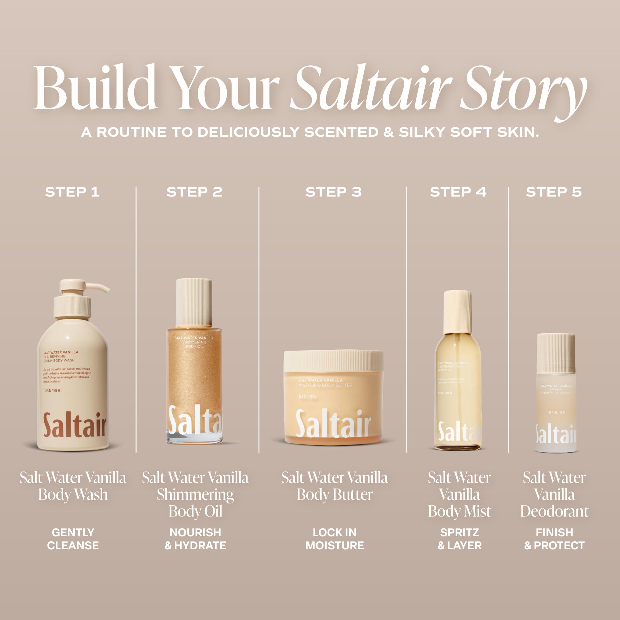 Saltair 4 fl oz bottle beside hand showing true size and portable convenience